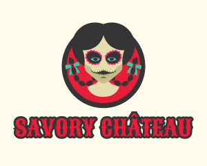 Mexican Skull Face Painting logo design