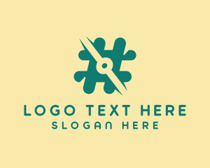 Digital Hashtag Symbol logo