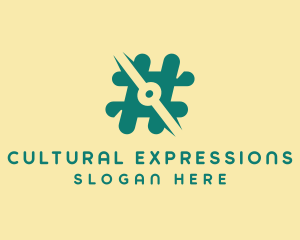 Digital Hashtag Symbol logo