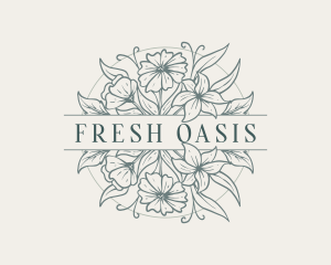 Fresh Floral Garden logo design