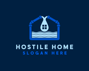 Home Pipe Sewage logo design