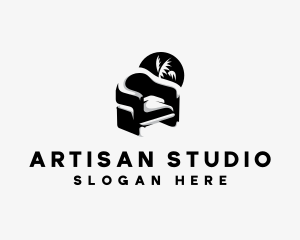 Modern Chair Furniture logo design