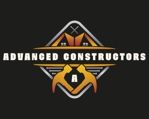 Roof Renovation Hammer logo design