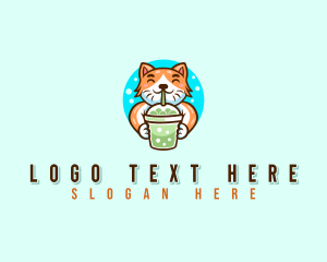 Milk Tea Cat Beverage logo