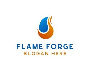 Flame Fuel Gas logo design