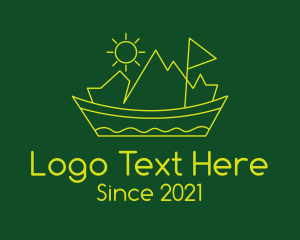 Mountain Scenery Boat  logo