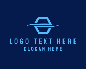 Split Hexagon Wave logo