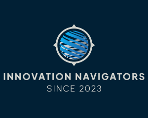 Compass Globe Navigation logo design