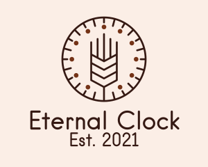 Brown Malt Clock  logo design