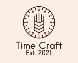 Brown Malt Clock  logo design