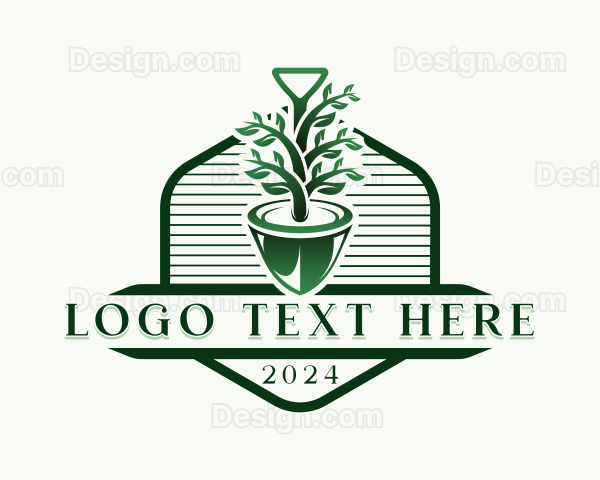 Horticulture Gardening Shovel Logo