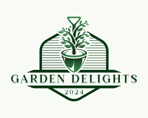 Horticulture Gardening Shovel logo design