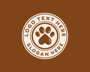 Pet Paw Print logo