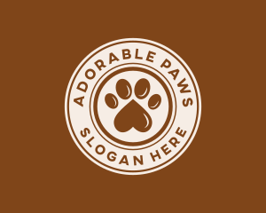 Pet Paw Print logo design