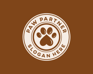 Pet Paw Print logo design