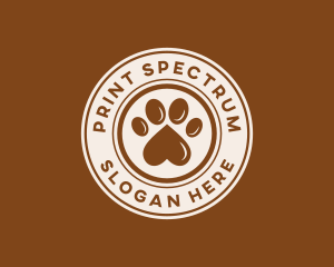 Pet Paw Print logo design