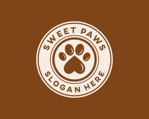 Pet Paw Print logo design