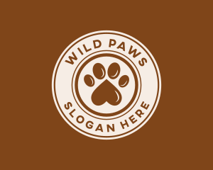 Pet Paw Print logo design