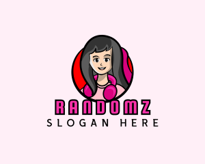 Female Gamer Stream logo design