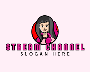 Female Gamer Stream logo design