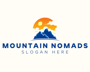 Alpine Mountain Peak logo design