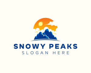 Alpine Mountain Peak logo design