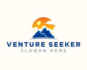 Alpine Mountain Peak logo design