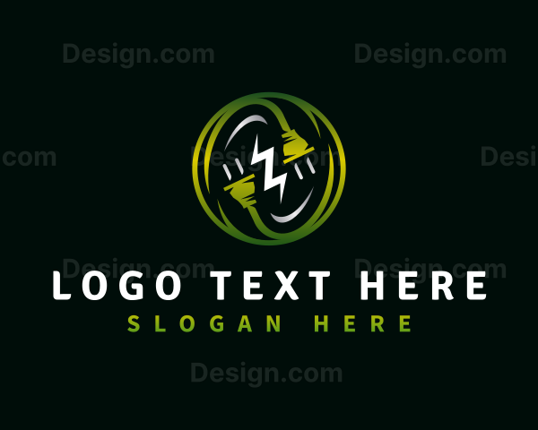 Lightning Bolt Plug Charging Logo