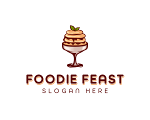 Parfait Mousse Dessert logo design