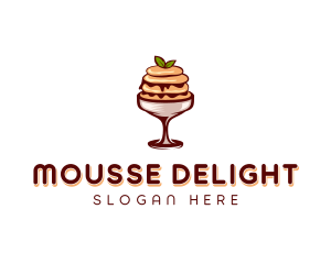 Parfait Mousse Dessert logo design