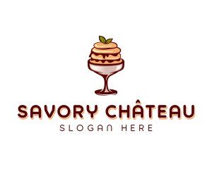 Parfait Mousse Dessert logo design