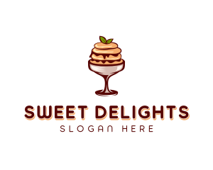Parfait Mousse Dessert logo design