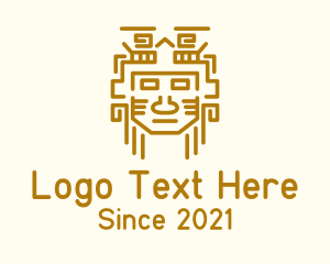 Mayan Warrior Mask logo