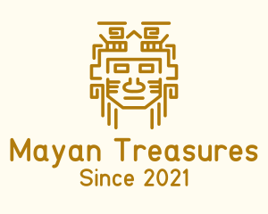 Mayan Warrior Mask logo design