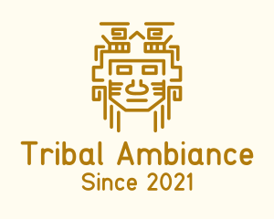 Mayan Warrior Mask logo design