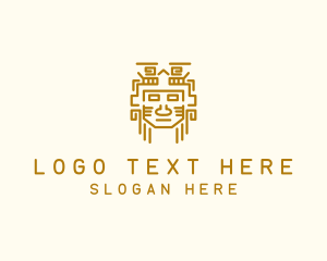 Mayan Warrior Mask logo