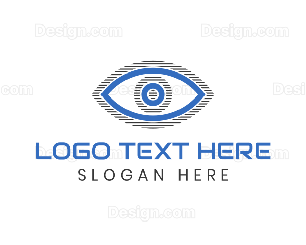 Abstract Stripe Eye Logo