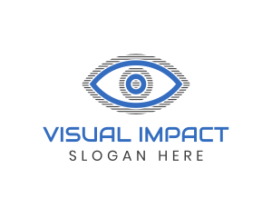 Abstract Stripe Eye logo design