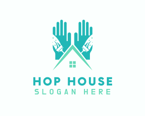 House Gloves Cleaning logo design