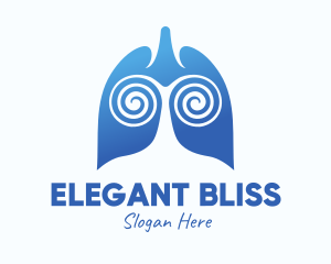 Blue Swirly Respiratory Lungs logo