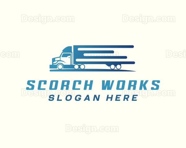 Logistics Truck Delivery Logo