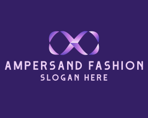 Purple Gradient Ampersand logo design