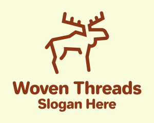 Minimalist Woodland Moose Logo
