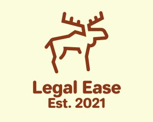 Minimalist Woodland Moose logo