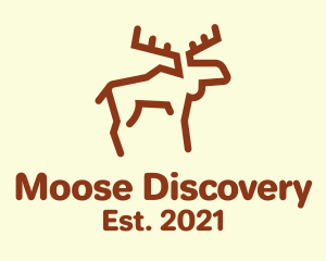 Minimalist Woodland Moose logo