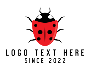 Red Ladybug Insect logo