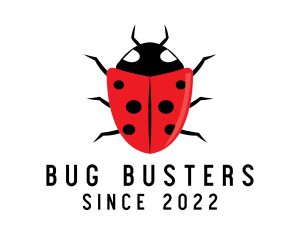 Red Ladybug Insect logo design