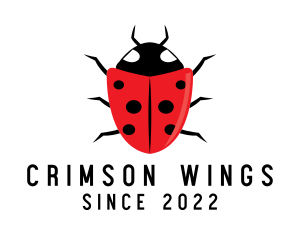 Red Ladybug Insect logo