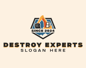 Industrial Construction Excavator logo design