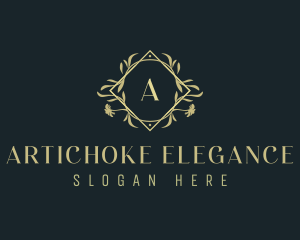 Elegant Ornamental Floral  logo design